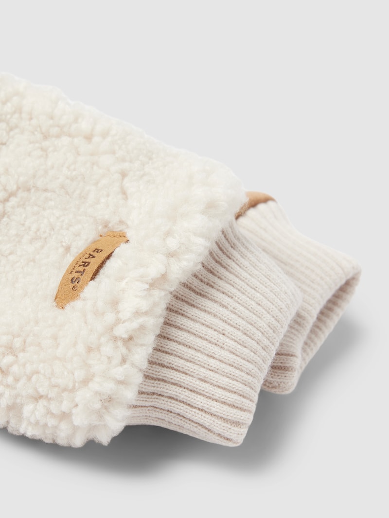 Handschuhe mit Teddyfell Modell 'Teddy Mitts' in taupe
