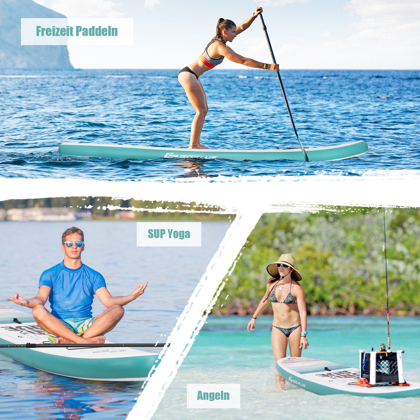 COSTWAY SUP-Board Stand Up Paddling Board, mit Paddel & Pumpe