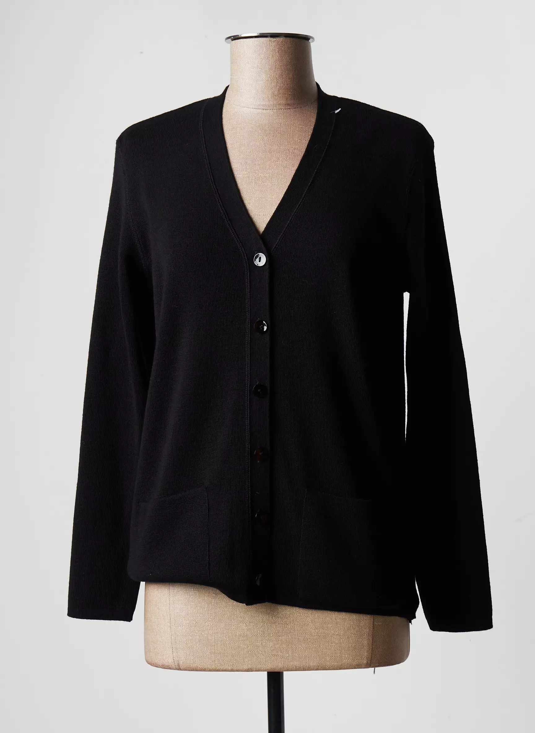Fil Maille Cardigans Femme couleur noir