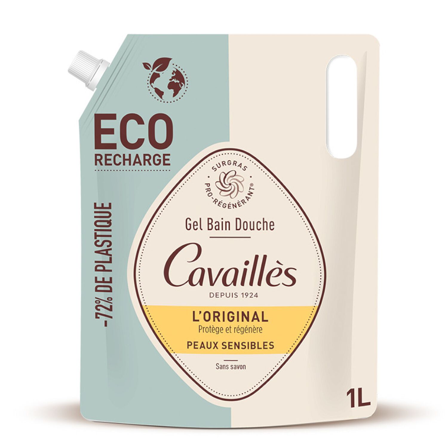Cavaillès L'Original Eco-Recharge Gel bain et Douche 1000 ml