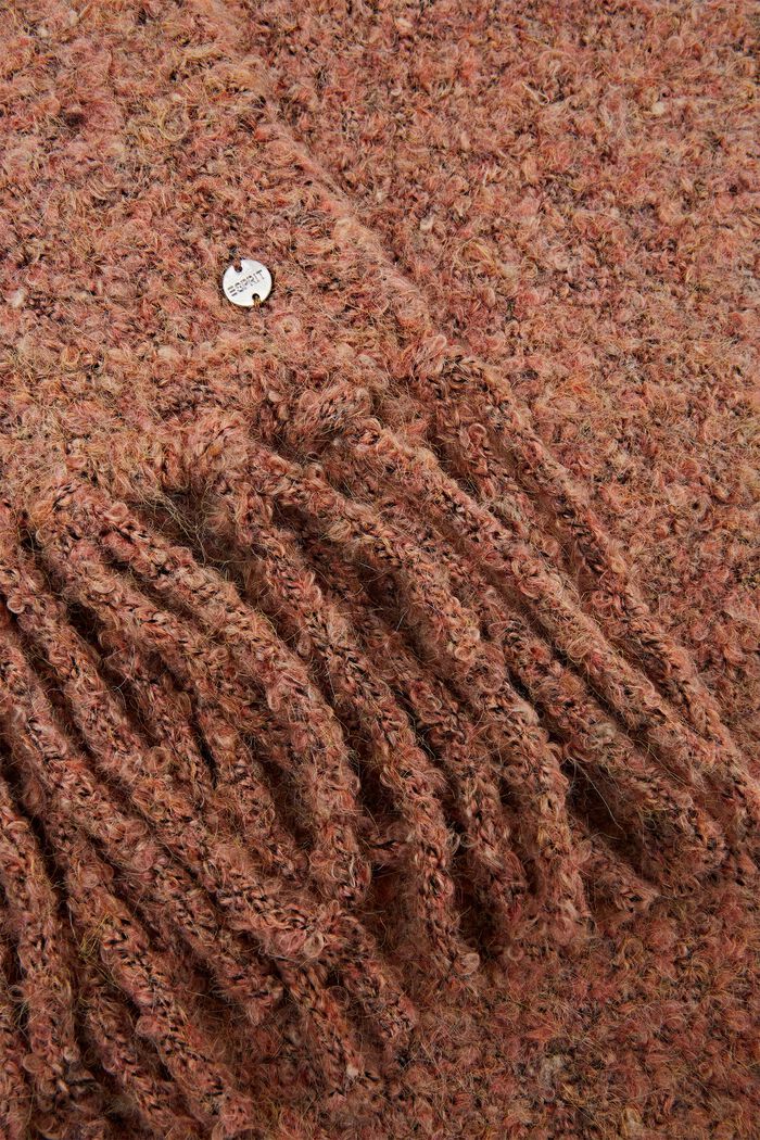 Bouclé-Fransenschal mit Konfetti-Effekt