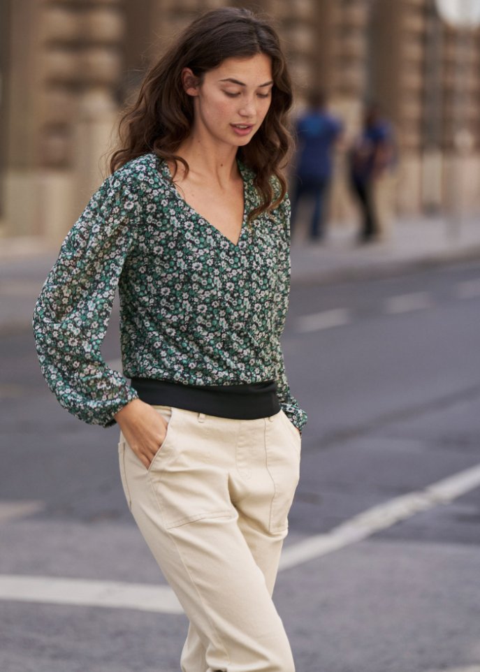 Shirtbluse Wickeloptik