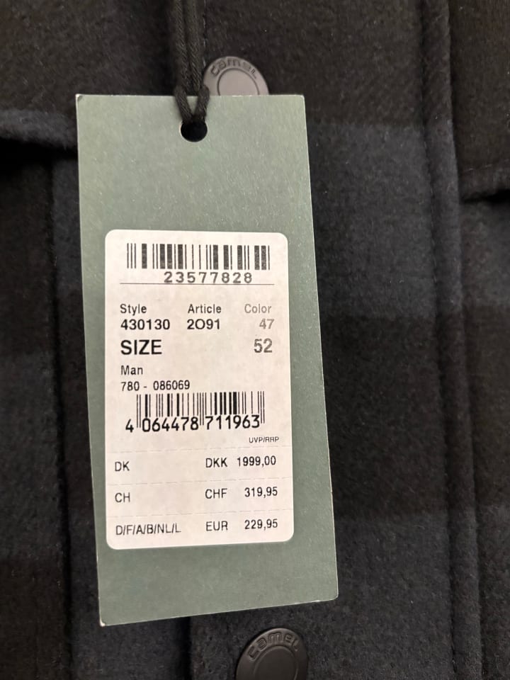 Camel Active Hemdjacke in Schwarz/ Anthrazit günstig kaufen 52