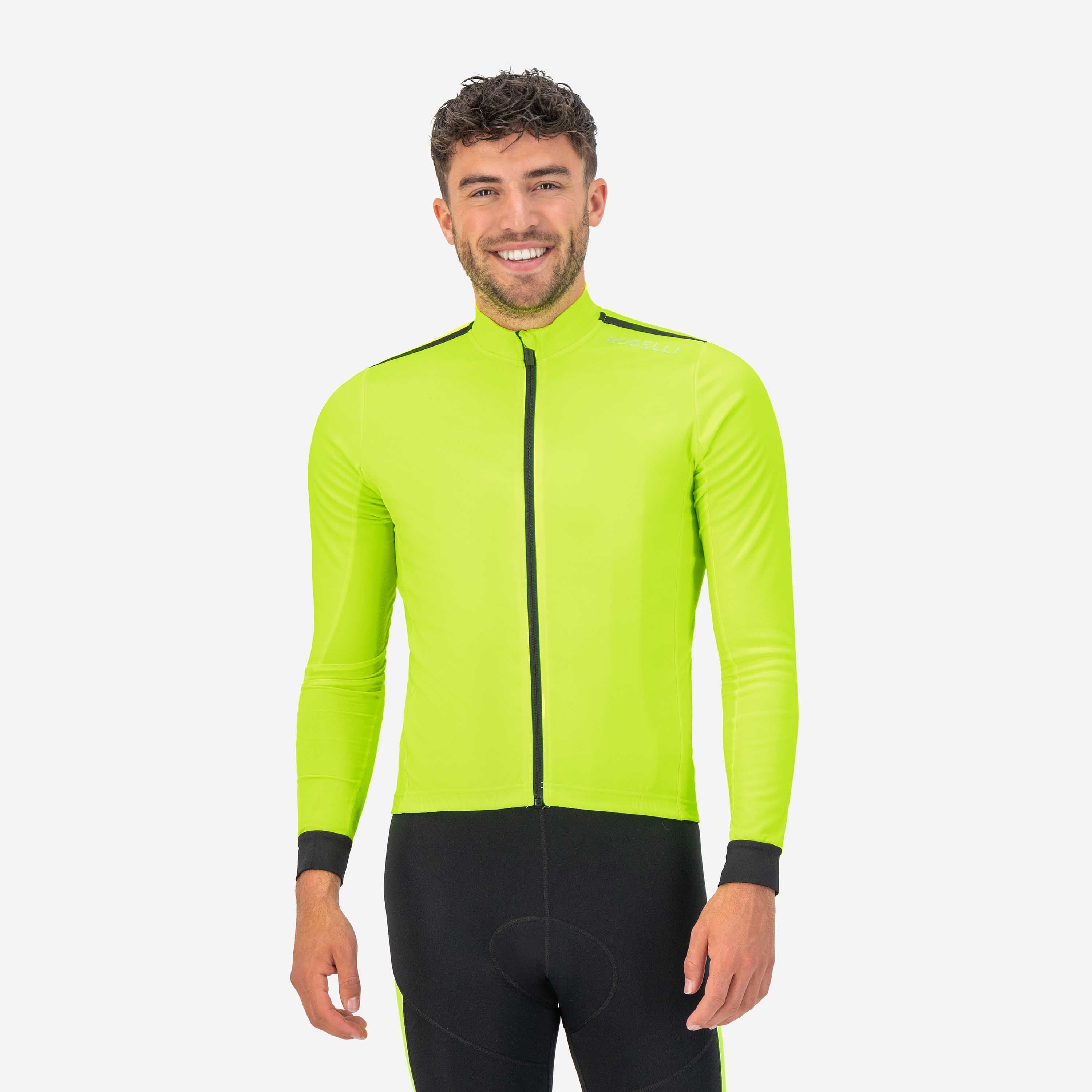 Rogelli Core Fluor Yellow Herren Langarm-Radtrikot