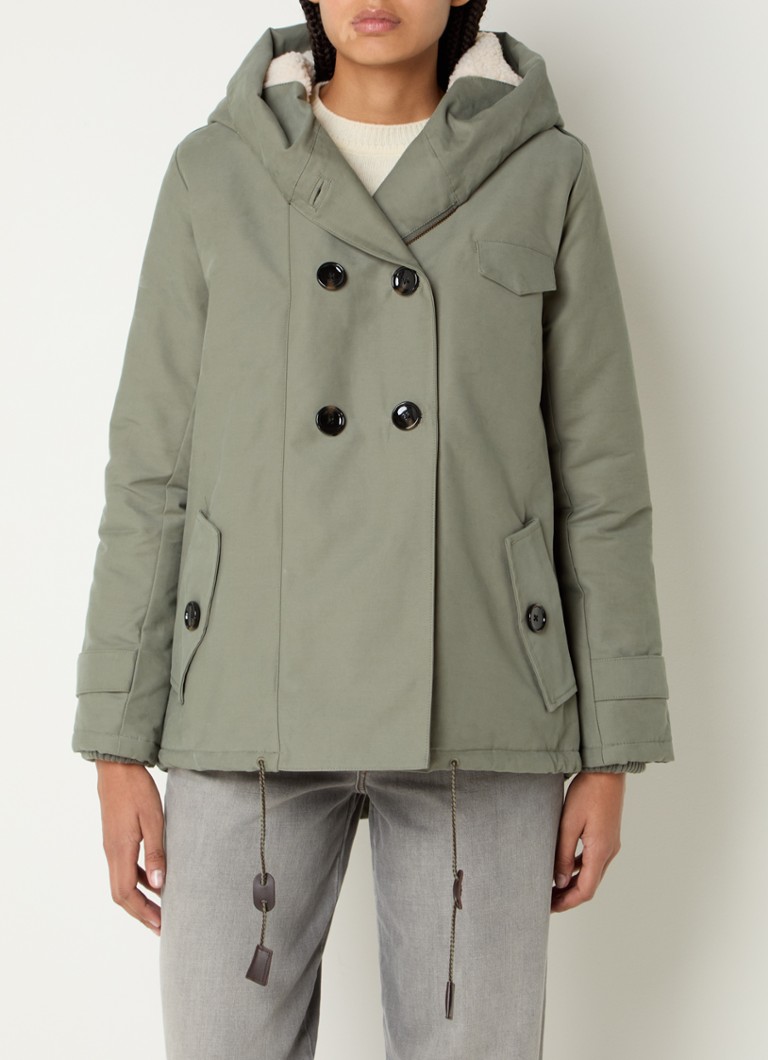 Sessùn Sandison double-breasted parka with hood and side pockets