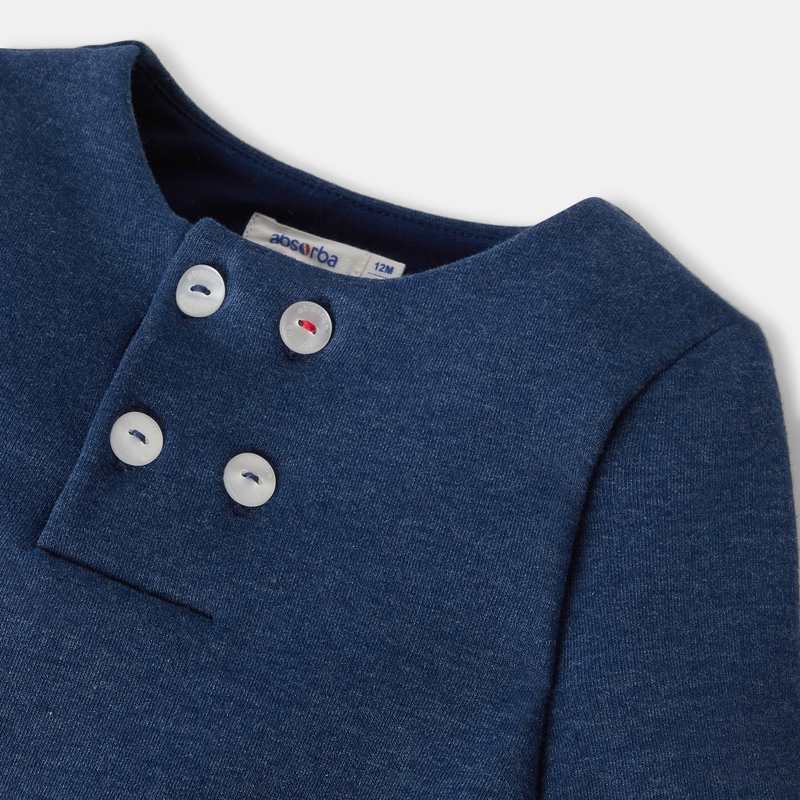 Combinaison en molleton bleu bébé garçon Absorba