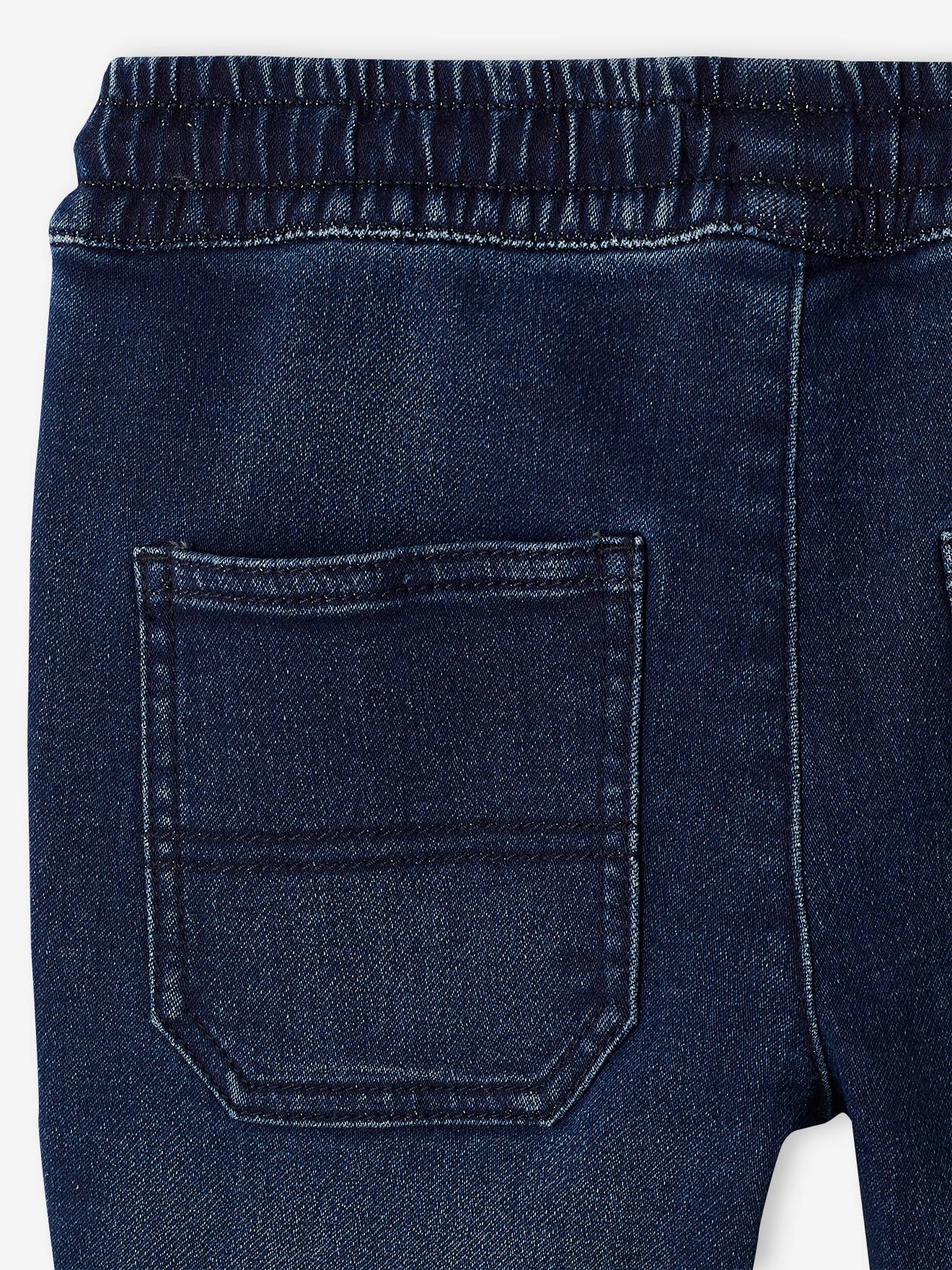 Vertbaudet Jungen Sweathose, Jeans-Optik Oeko-Tex - grau