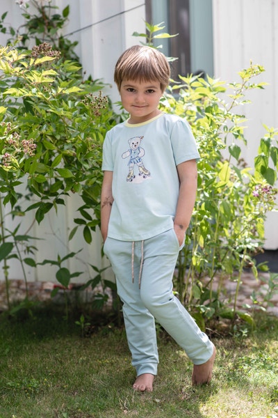 T-Shirt kurzarm, hellblau für Mädchen