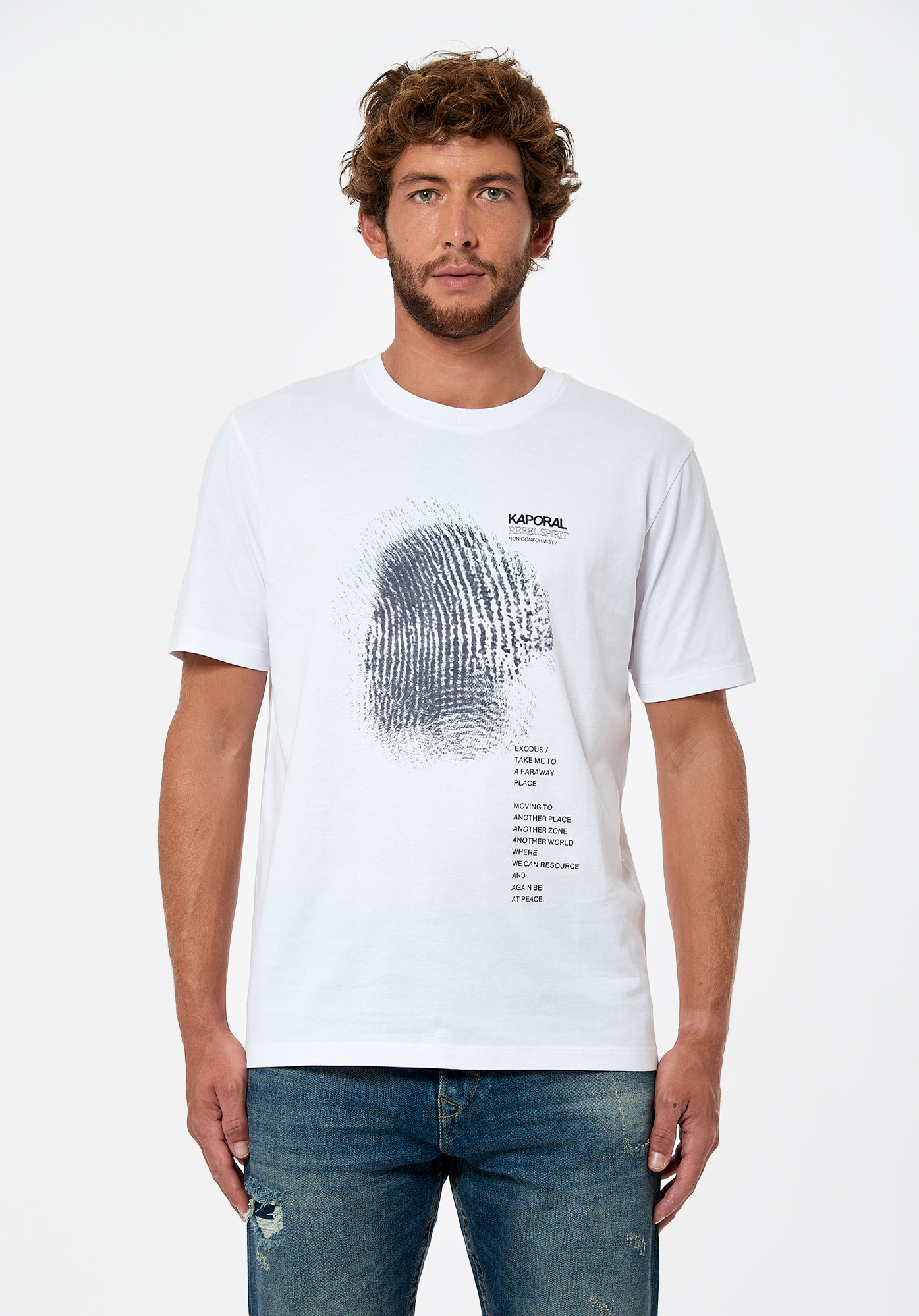 SLOW   T-shirt blanc Homme en 100% coton bio