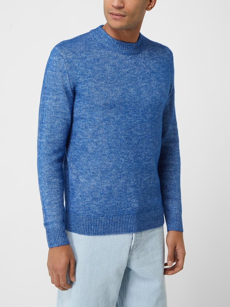 Pullover mit Woll-Anteil in blau