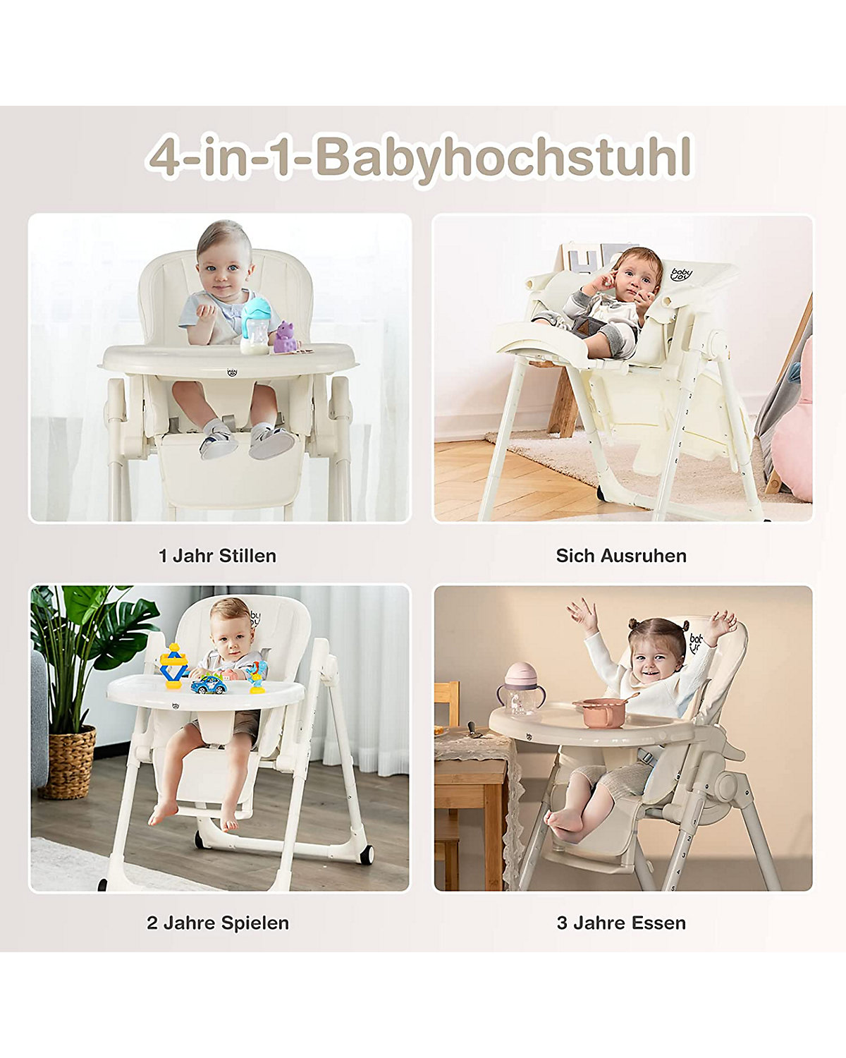 Babyhochstuhl Höhenverstellbar 6-36 Monate