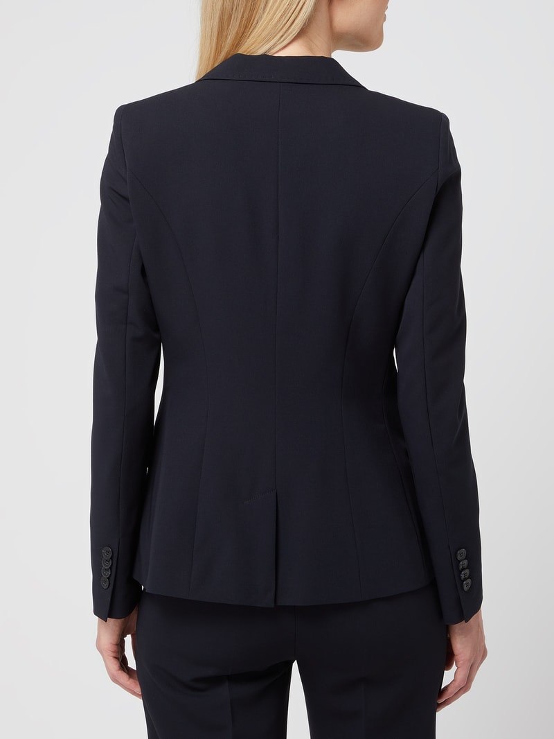 Blazer mit Handstichkanten in marineblau