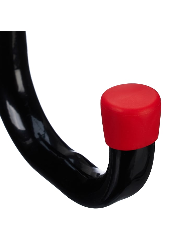 relaxdays 6 x Wandhaken in Schwarz/ Rot günstig kaufen onesize