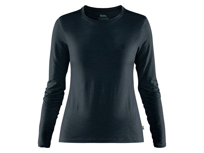 Fjällräven Abisko Wool LS Dark Navy Damen Shirt