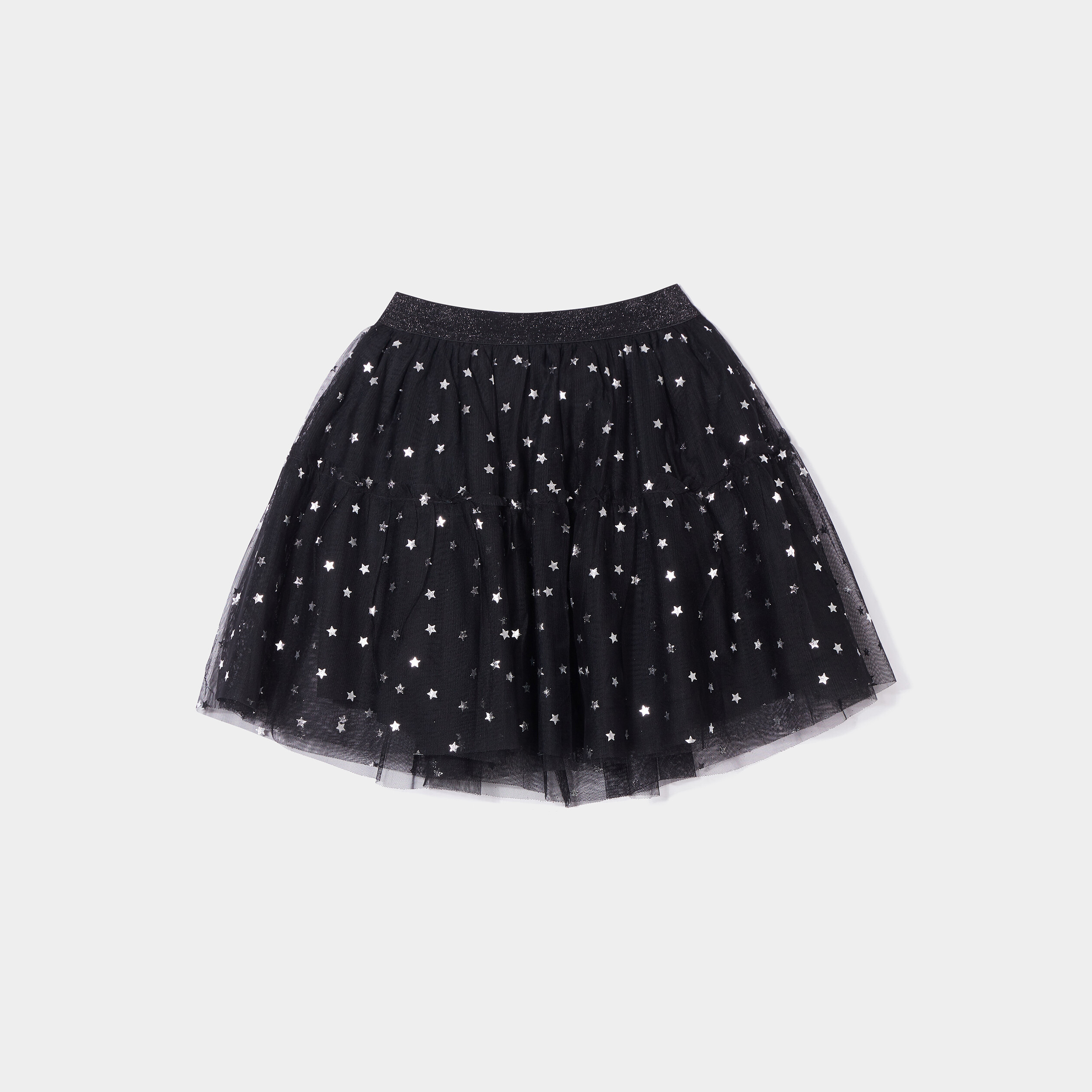 Jupe courte en tulle taille élastiquée noir fille | La Halle
