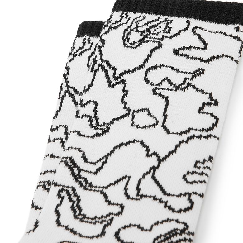 A Bathing Ape Line Camo Socks white