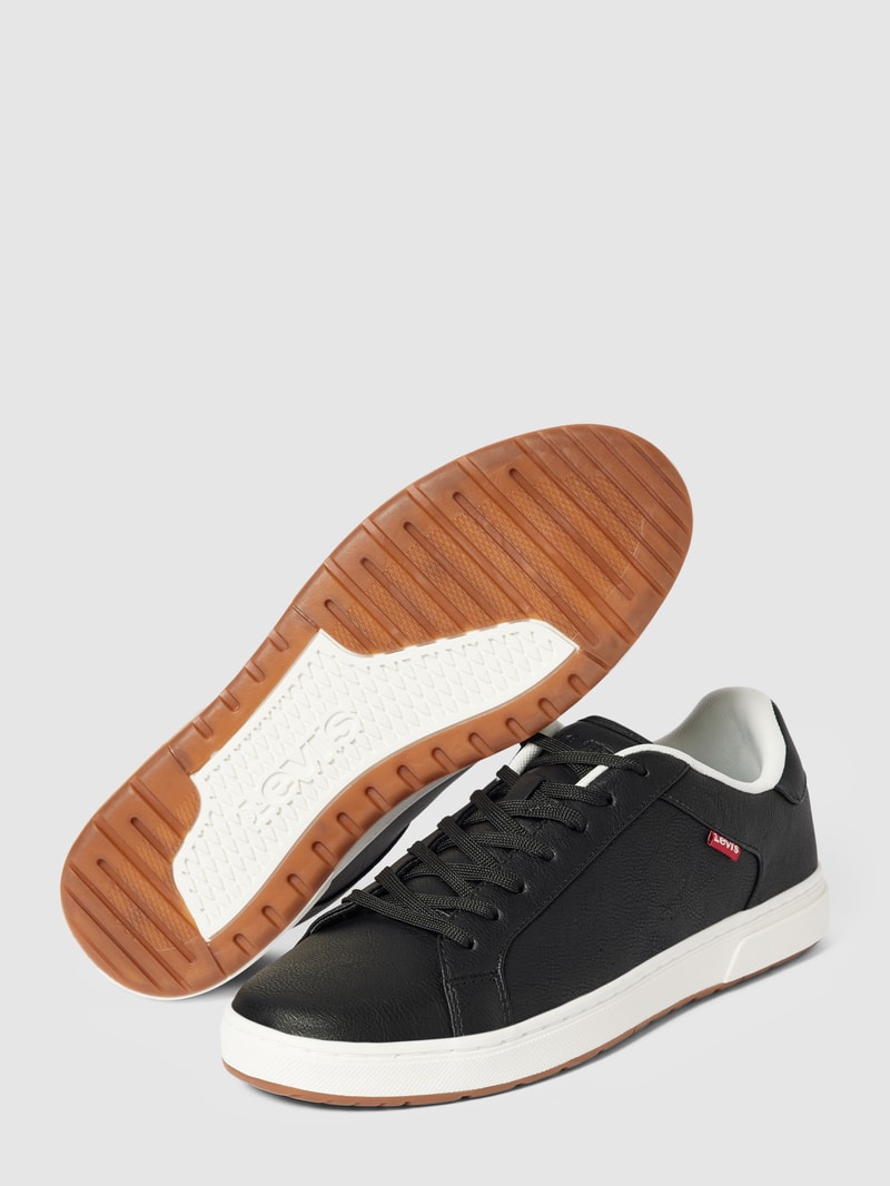 Sneaker mit Label-Details Modell 'PIPER' in schwarz