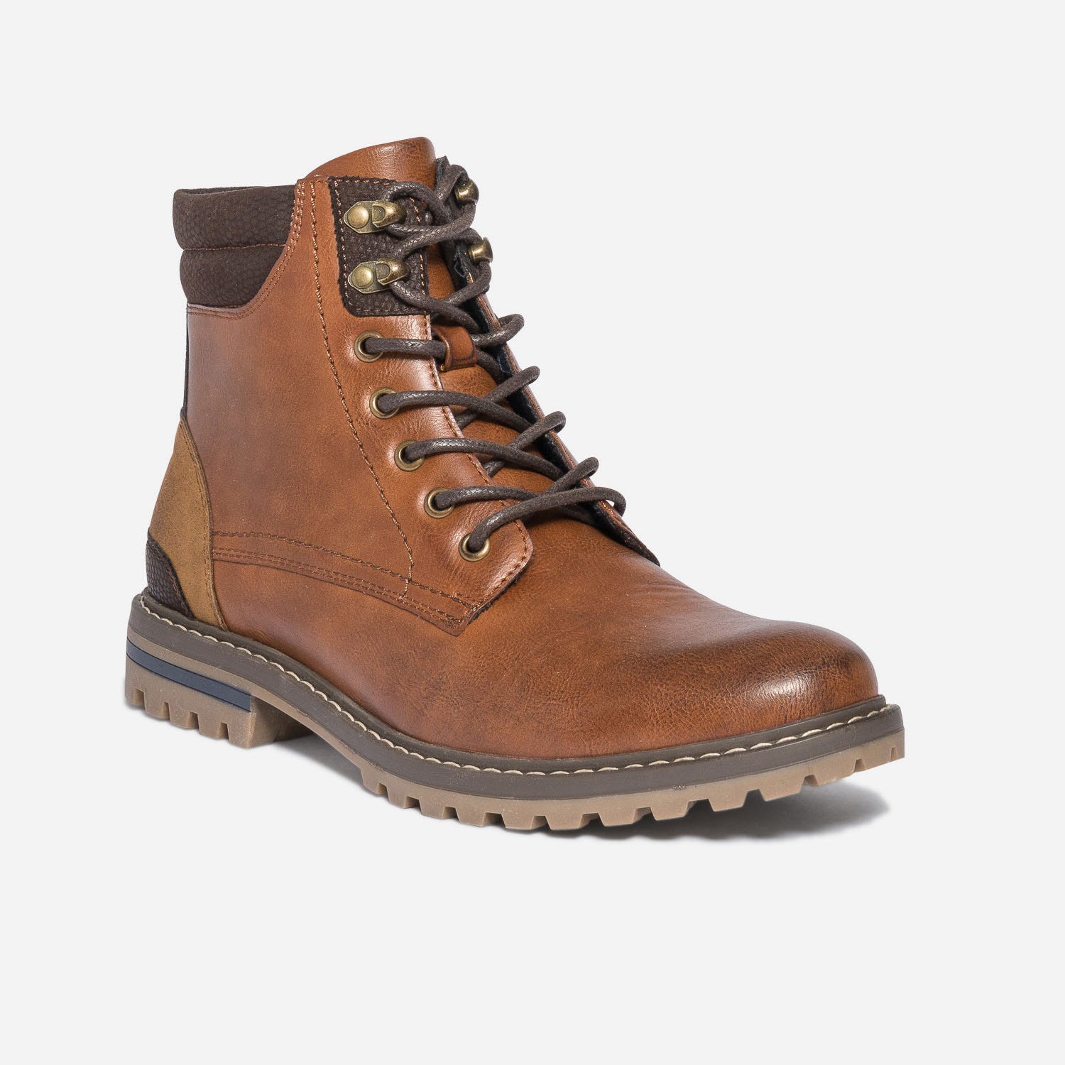 Boots à lacet cognac