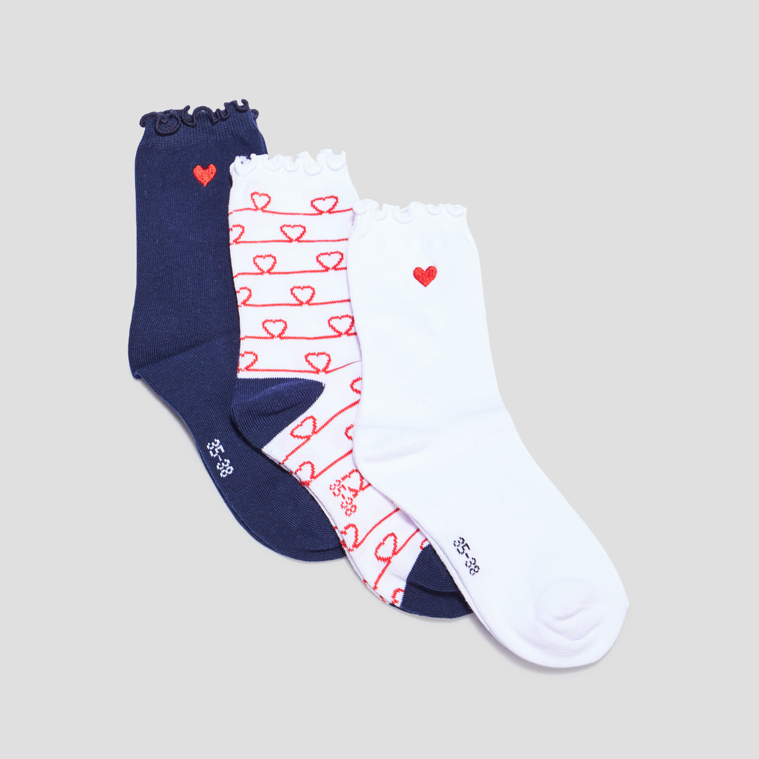Lot 3 paires chaussettes bleu marine femme | La Halle