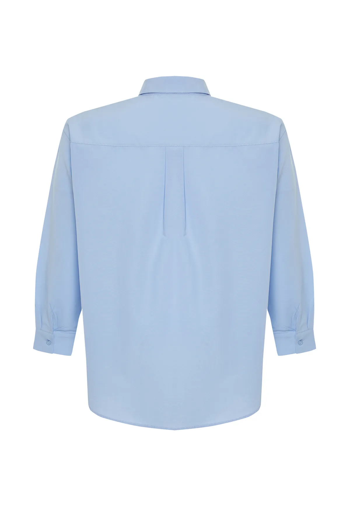 Trendyol Curve  Hellblaues gewebtes Hemd TBSSS22GO0319