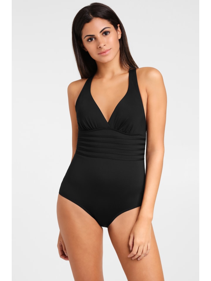 LASCANA Badeanzug in schwarz günstig kaufen