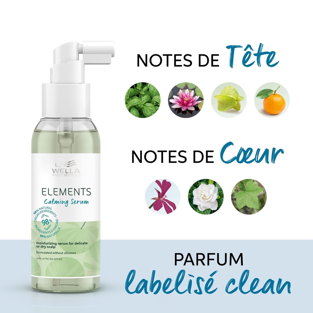 Wella Sérum Calming  Elements Sérum hydratant pour cuir chevelu sec ou délicat