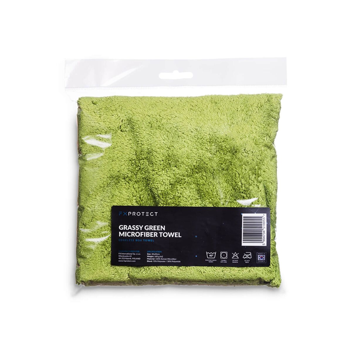 FX Protect Grassy Green Randloses Mikrofasertuch 500GSM 40×40