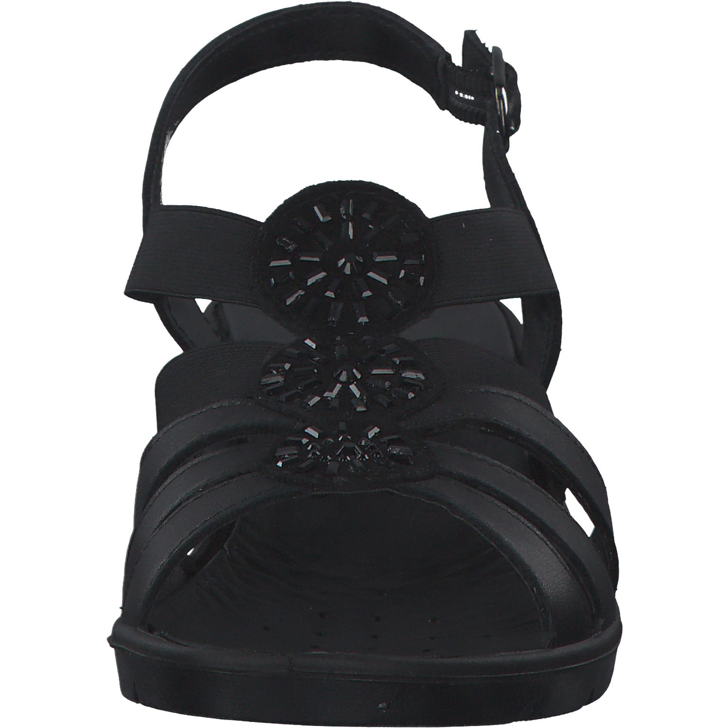 IMAC 357010, Plateau-Sandaletten, Damen, nero