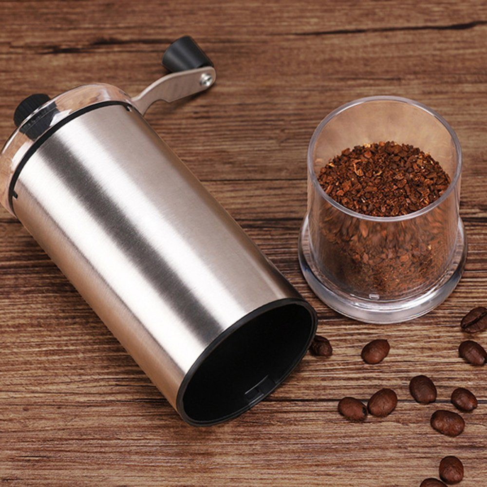 Bizaical Kaffeemühle Manuelle Kaffeemühle,Edelstahl,tragbare Handkaffeemühle für IhrZuhause