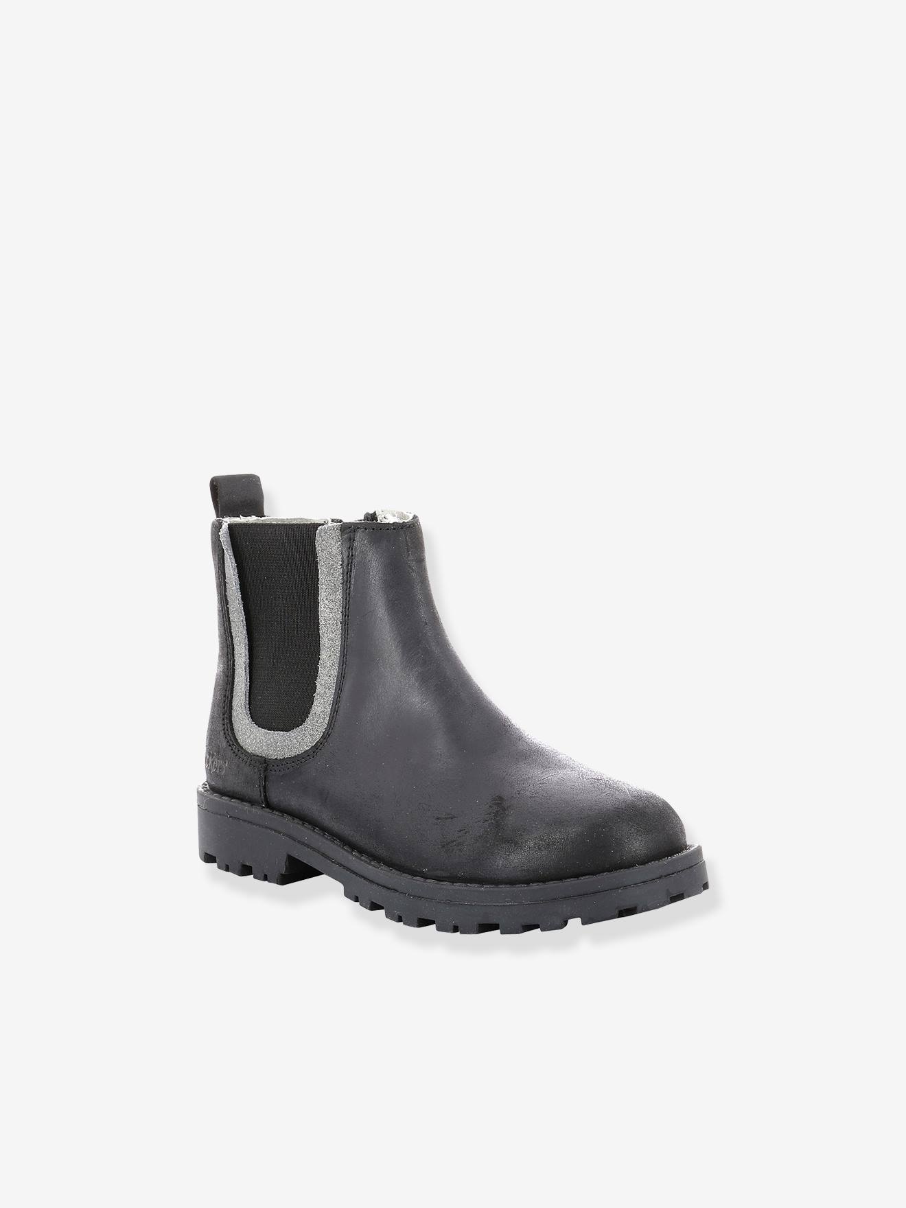 Boots fille Grooky KICKERS® noir argent