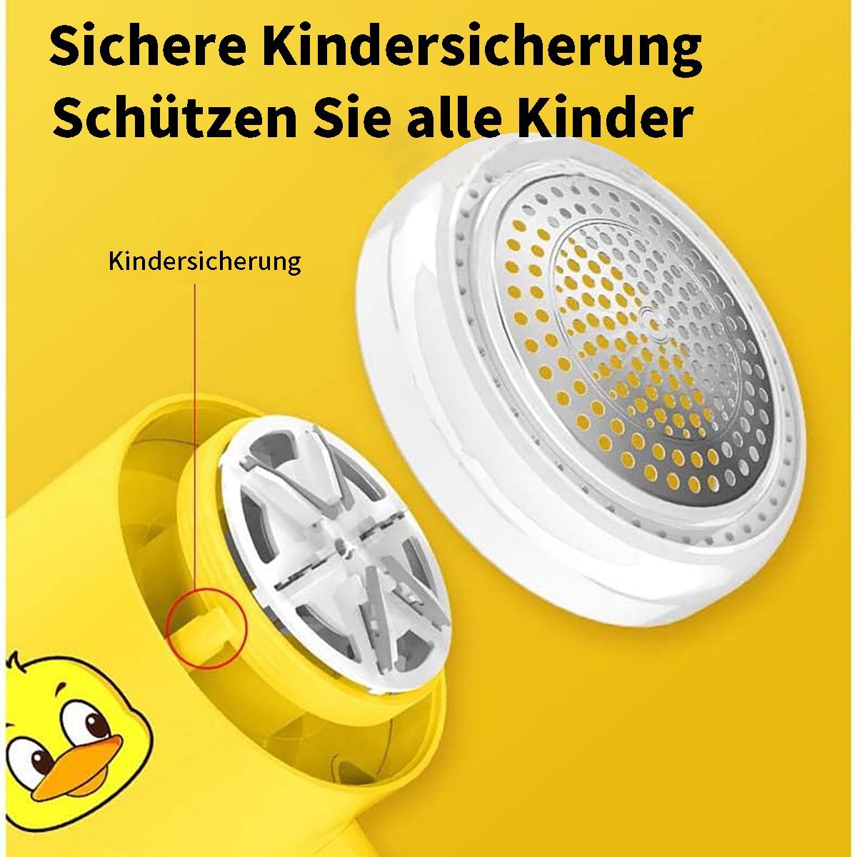 flowgoer Fusselrasierer Haarballenschneider, wiederaufladbarer 2-in-1-Haarballenreiniger, Die 6-lagige Klinge schützt den Stoff und ist einfach zu verwenden