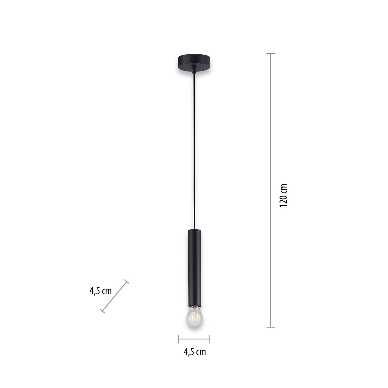 JUST LIGHT LechtenDirekt Pendelleuchte BRUNA, 1-flg.,1xE27/60Watt, Innenleuchte, IP20