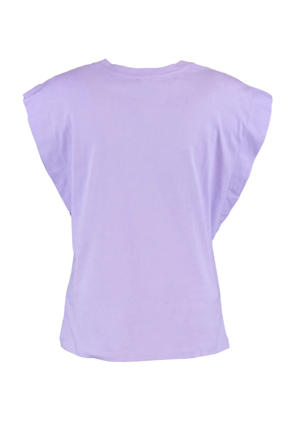 Trendyol Collection  Lilafarbenes Basic-Strick-T-Shirt mit Rundhalsausschnitt aus 100 % Baumwollwatte TWOSS20TS0021