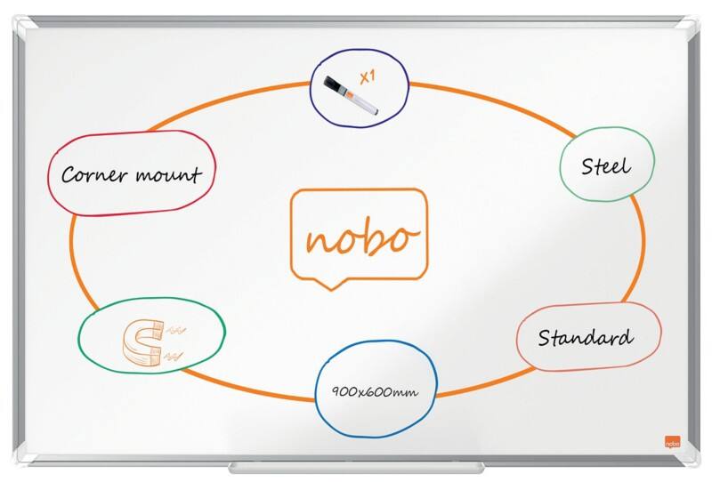 Nobo Premium Plus Whiteboard Magnetisch 90 (B) x 60 (H) cm Weiß