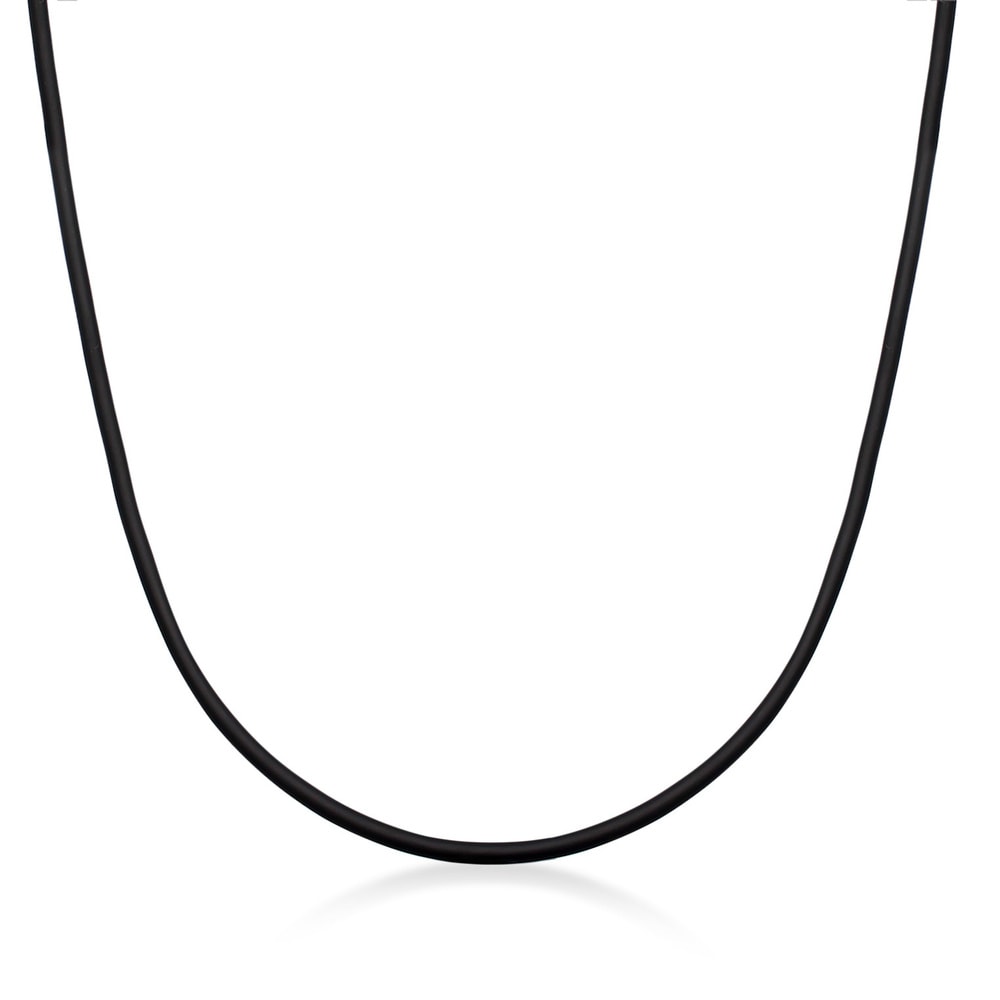 KUZZOI KUZZOI Collier Hommes Basic Intemporel avec caoutchouc en argent sterling 925 collier
