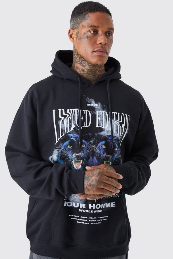 Oversize Hoodie mit Limited Edition Panther Print