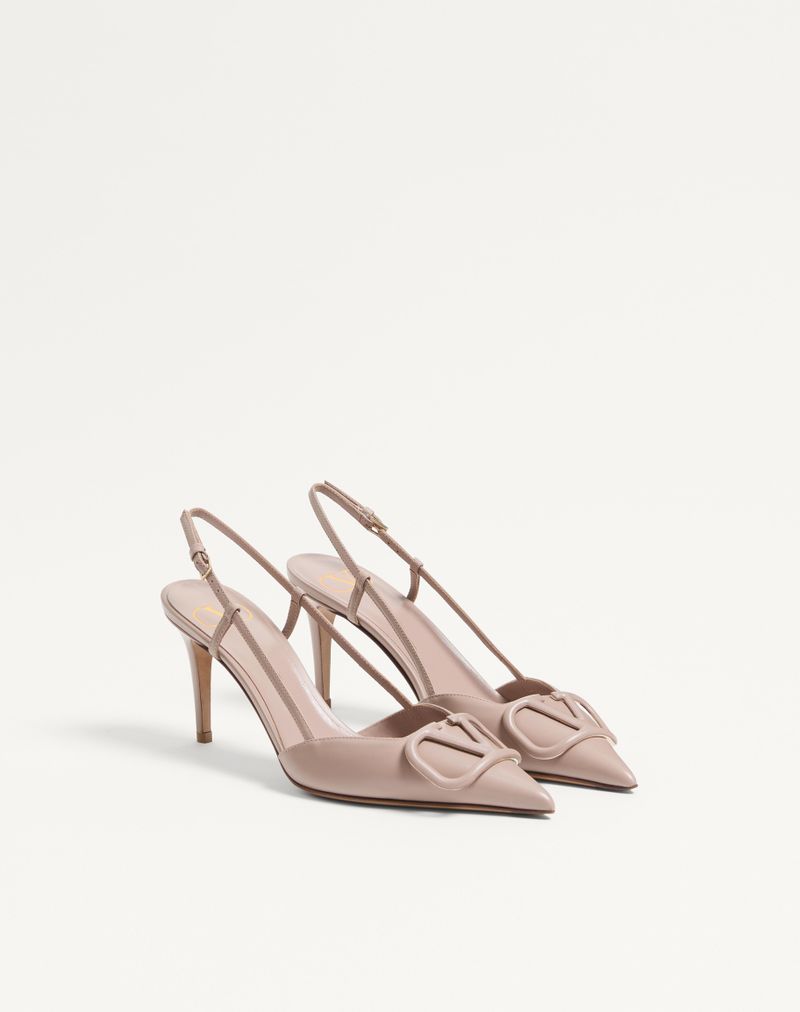 VLogo Signature Slingback Decote em pele de bezerro 80 mm