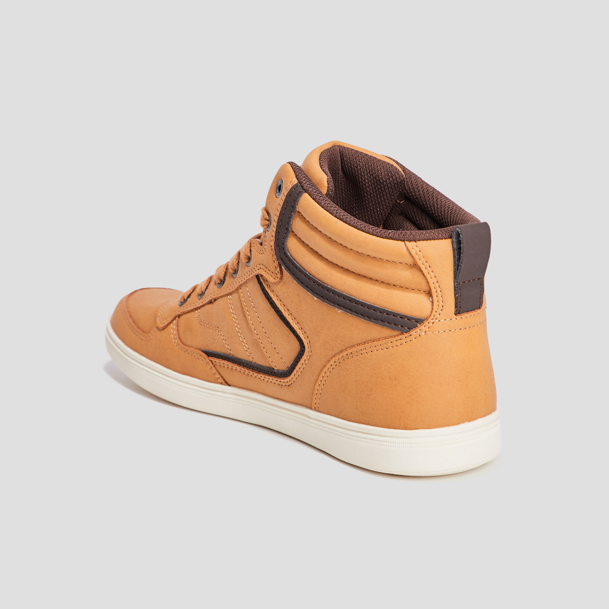 Baskets montantes à lacets Creeks jaune homme | La Halle