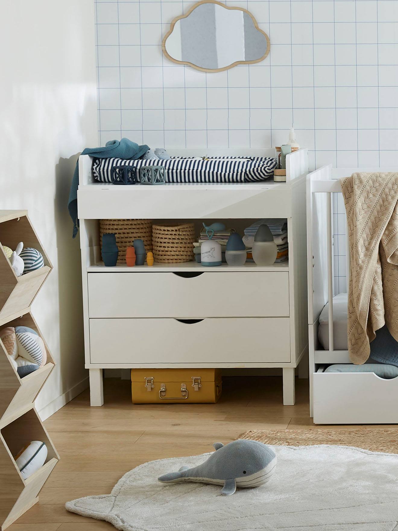 Vertbaudet 3-in-1-Kombibett HOLIDAYS vom Babybett zum Kinderbett - weiß
