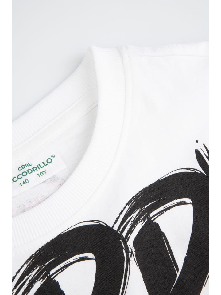 Coccodrillo T-Shirt mit kurzen Ärmeln in weiß günstig kaufen