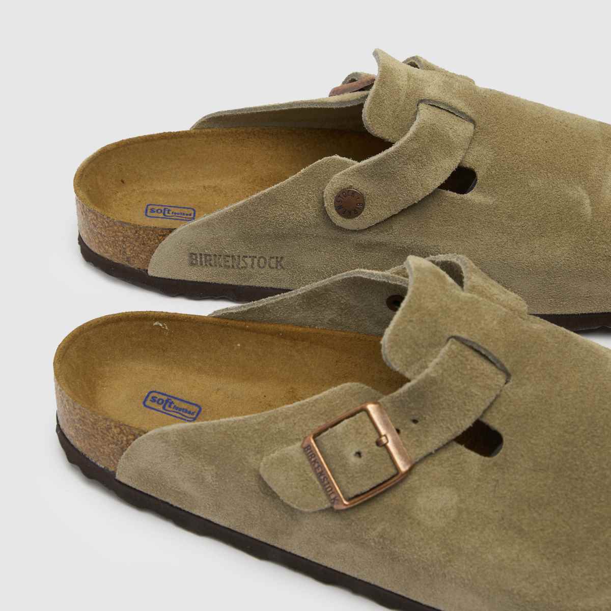 BIRKENSTOCK – Boston – Beige sandaler med träskor