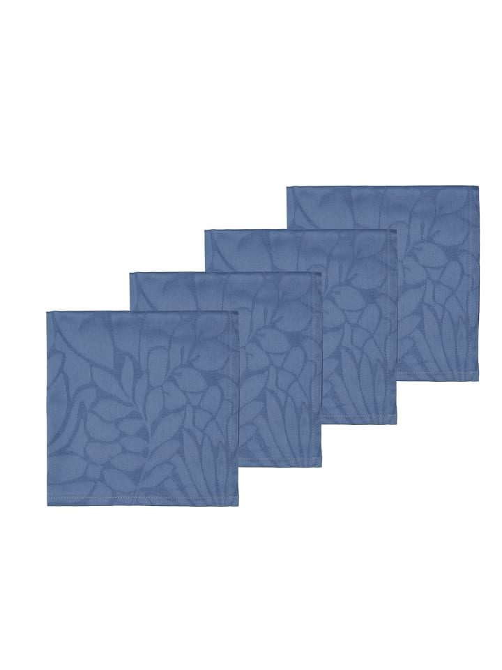 SÖDAHL Stoffservietten Abstract leaves Damask in Blue günstig kaufen 45 x 45 cm