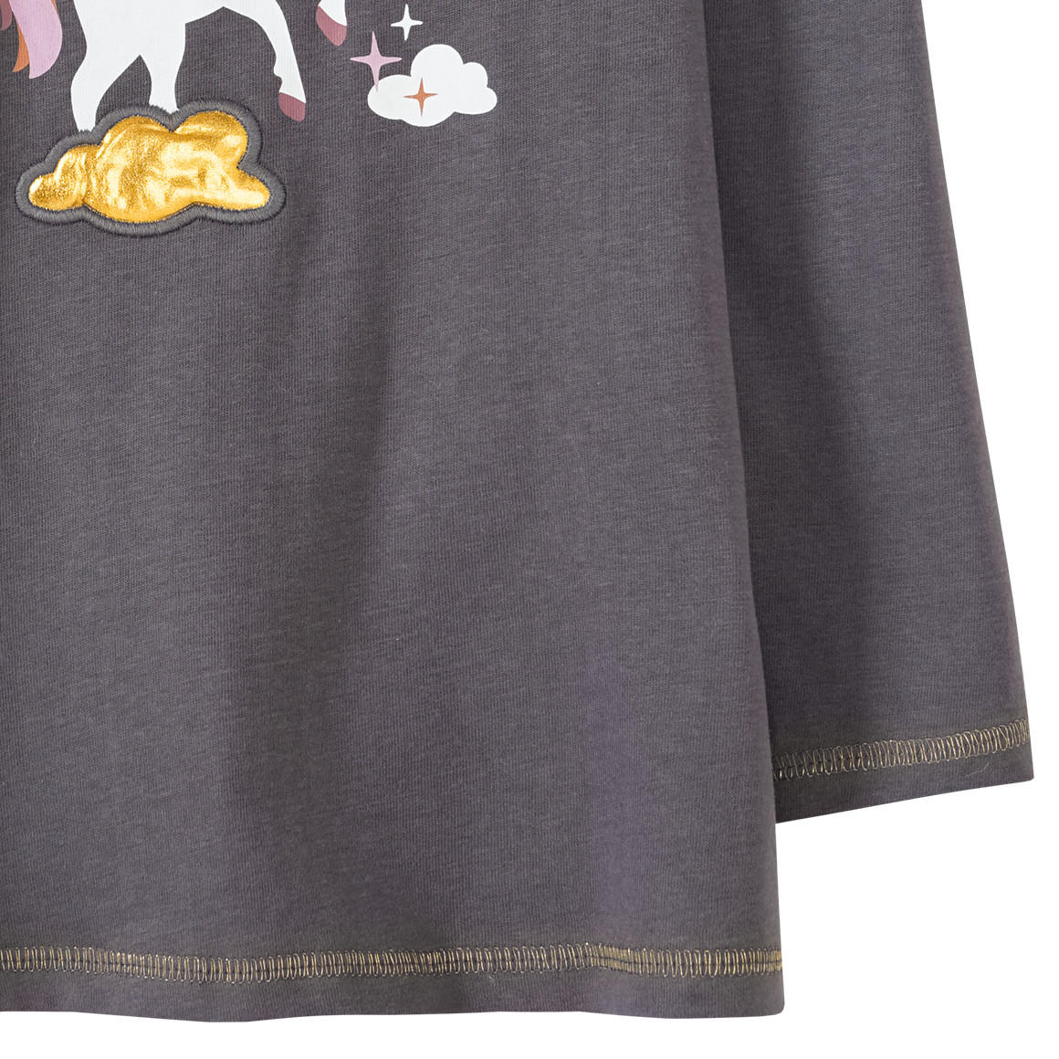 Mädchen Langarmshirt mit Einhorn-Motiv