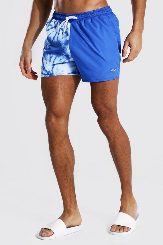 Kurze gespleißte Batik Badehose