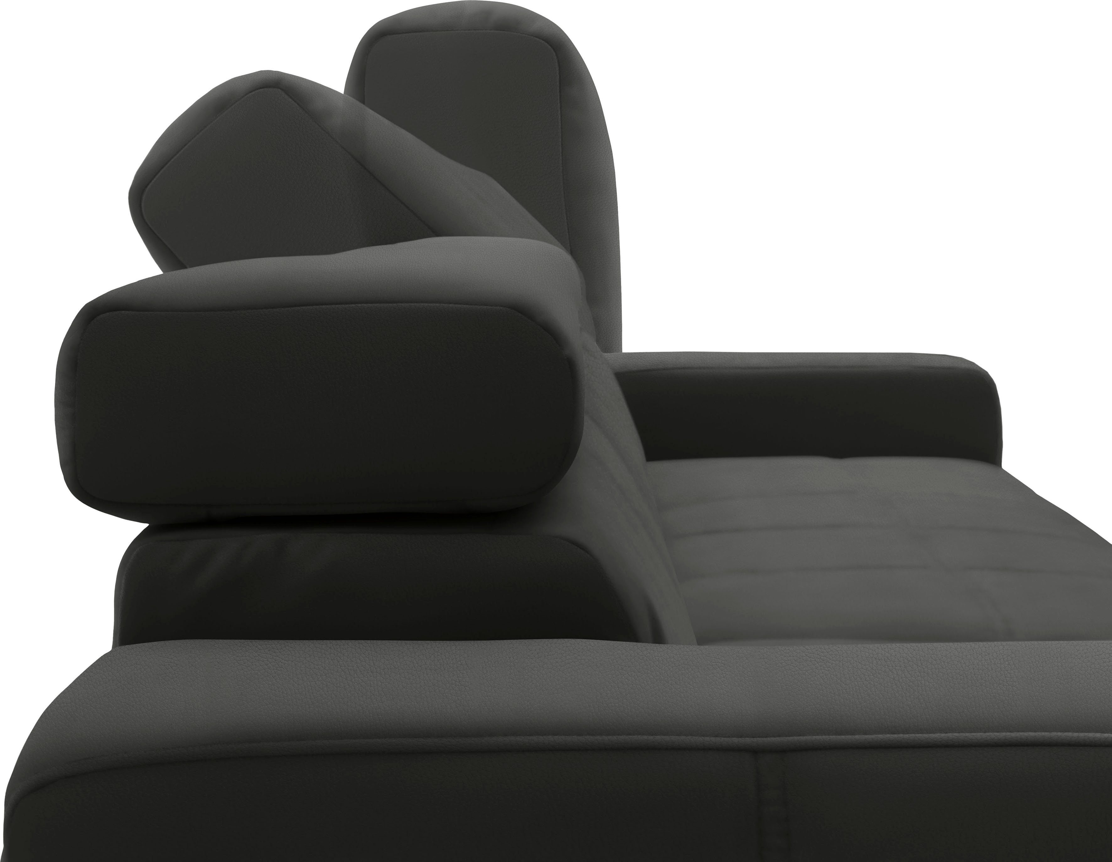 DOMO collection Ecksofa Brandon, Mit Kopfteilverstellung, auch in Leder und Cord