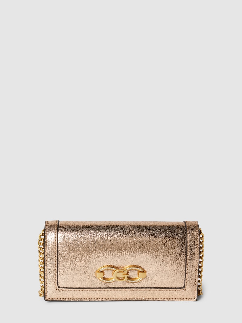 Umhängetasche mit Label-Details Modell 'GLAMOUR' in gold