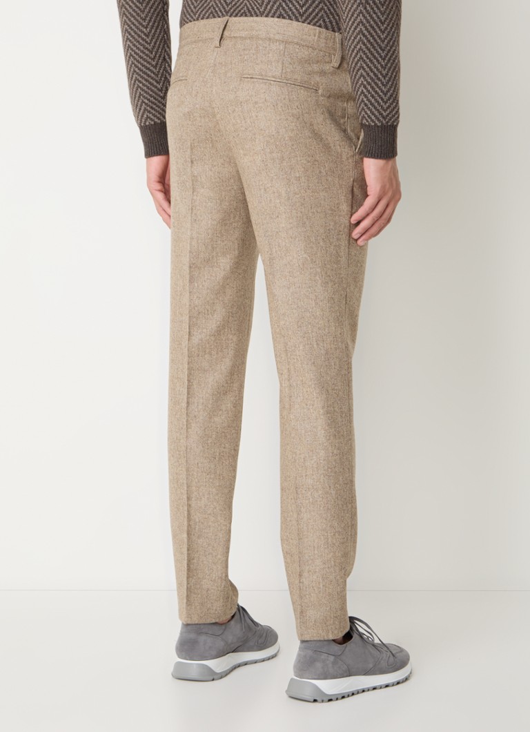 Profuomo Slim fit hlače od mješavine vune s bočnim džepovima