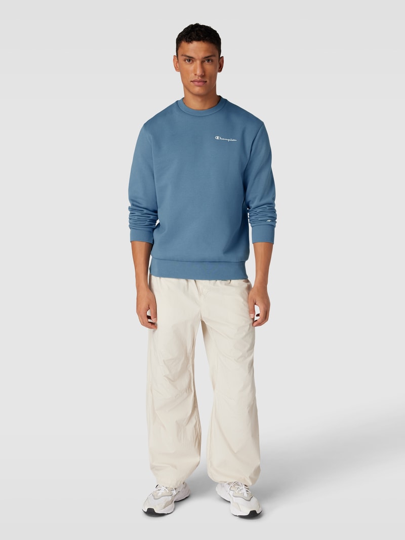 Sweatshirt in unifarbenem Design Modell 'Rochester' in rauchblau