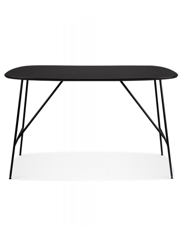 KADIMA DESIGN Schreibtisch FIONA Schwarz Eiche | Bürotisch mit Metallgestell in Schwarz günstig kaufen onesize