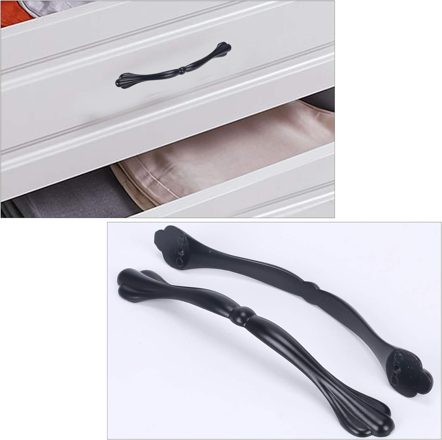 HIBNOPN Möbelgriff Möbelgriff Schublade Griffe Schrank Türgriff Schwarz 10 Stück (10-St)